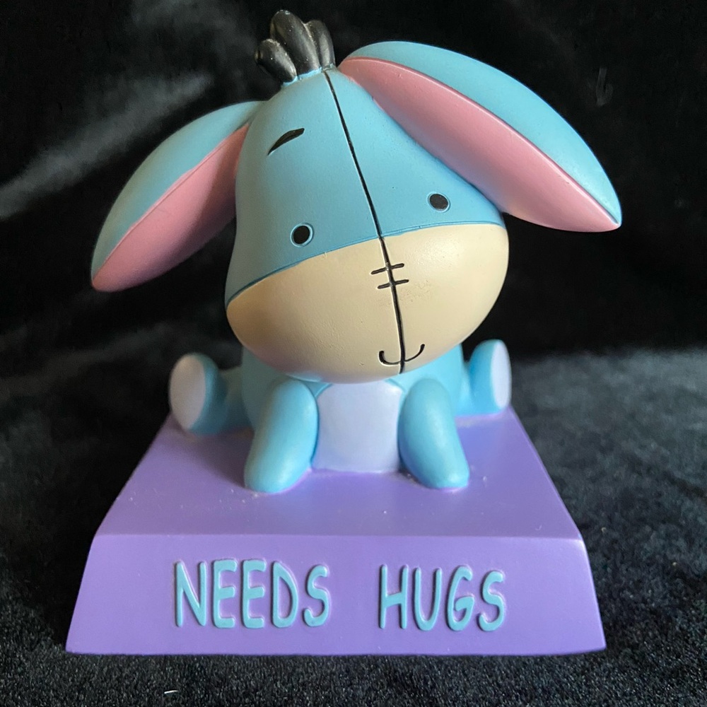 Disney Baby Eeyore Paperweight Statue Figurine Needs Hugs Winnie The Pooh